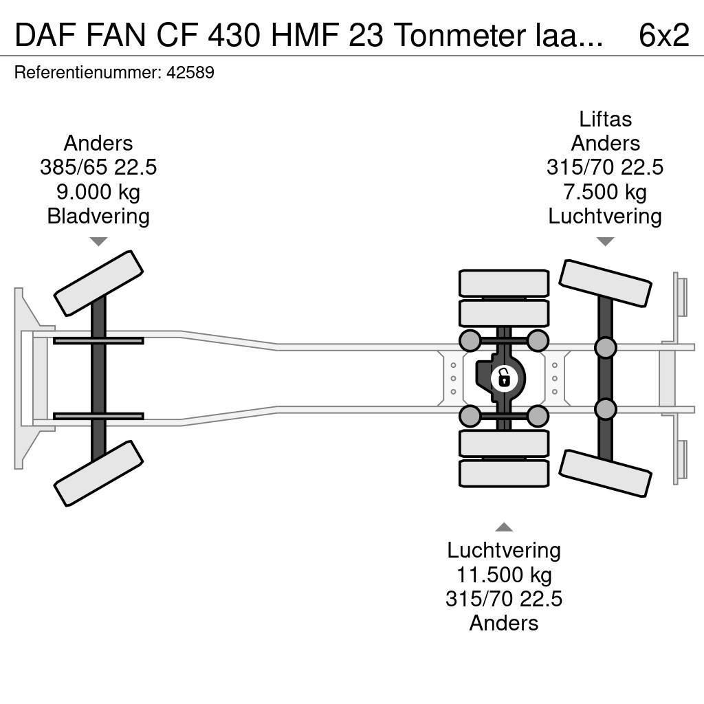 DAF FAN CF 430 HMF 23 Tonmeter laadkraan Camion cu carlig de ridicare
