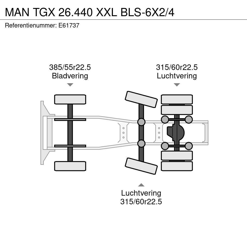 MAN TGX 26.440 XXL BLS-6X2/4 Autotractoare