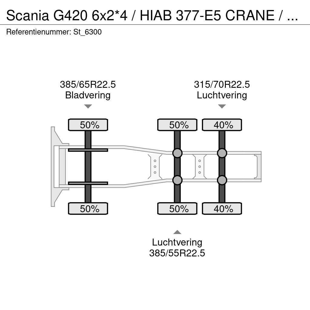Scania G420 6x2*4 / HIAB 377-E5 CRANE / KRAN - GRUA Autotractoare
