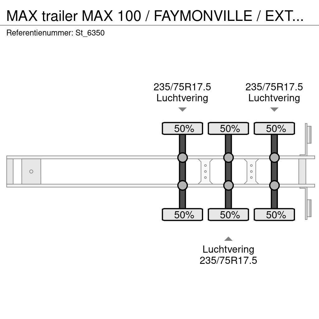 MAX Trailer MAX 100 / FAYMONVILLE / EXTENDABLE / Semi-remorca agabaritica