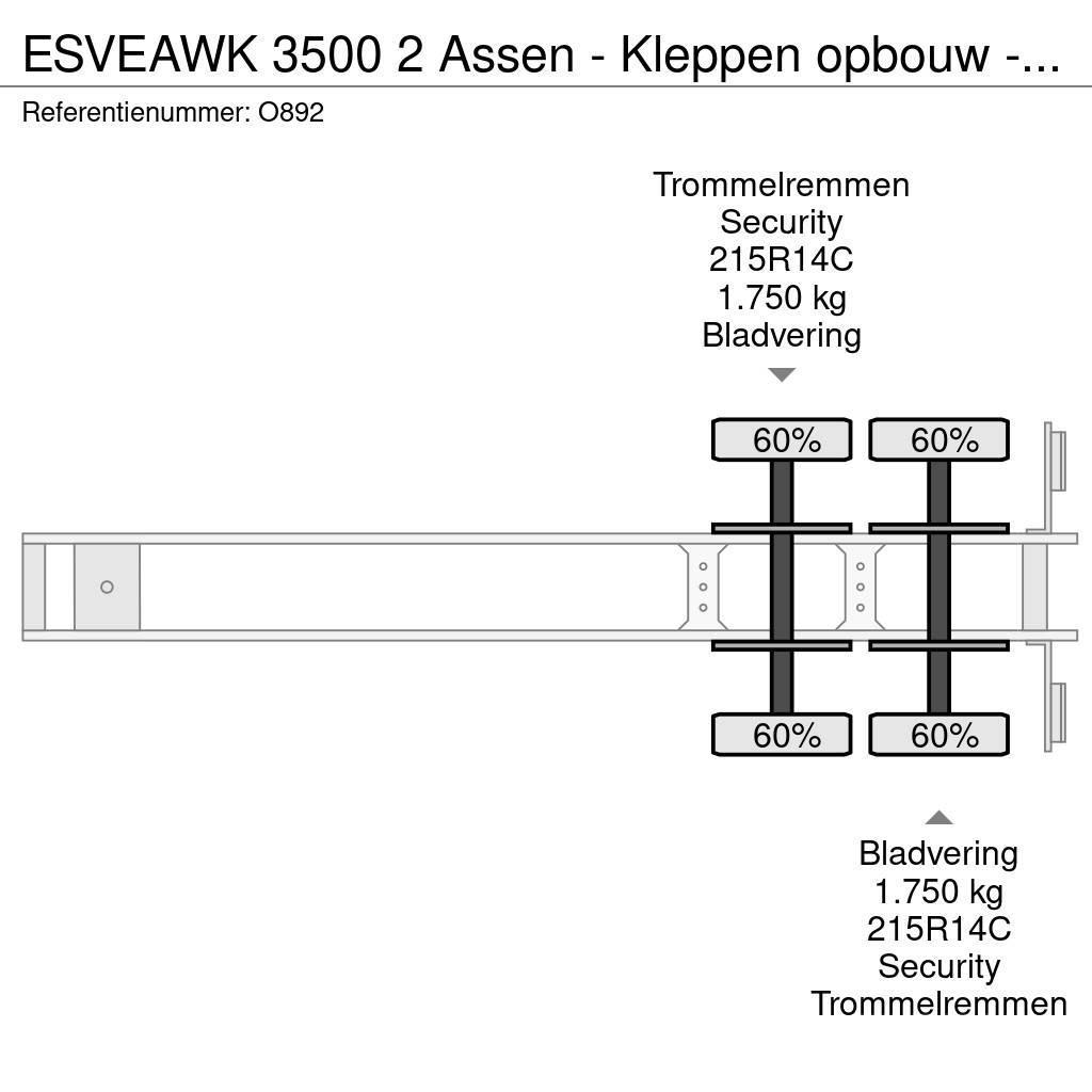 Esve AWK 3500 2 Assen - Kleppen opbouw - FietsVervoer - Semi-remorca utilitara
