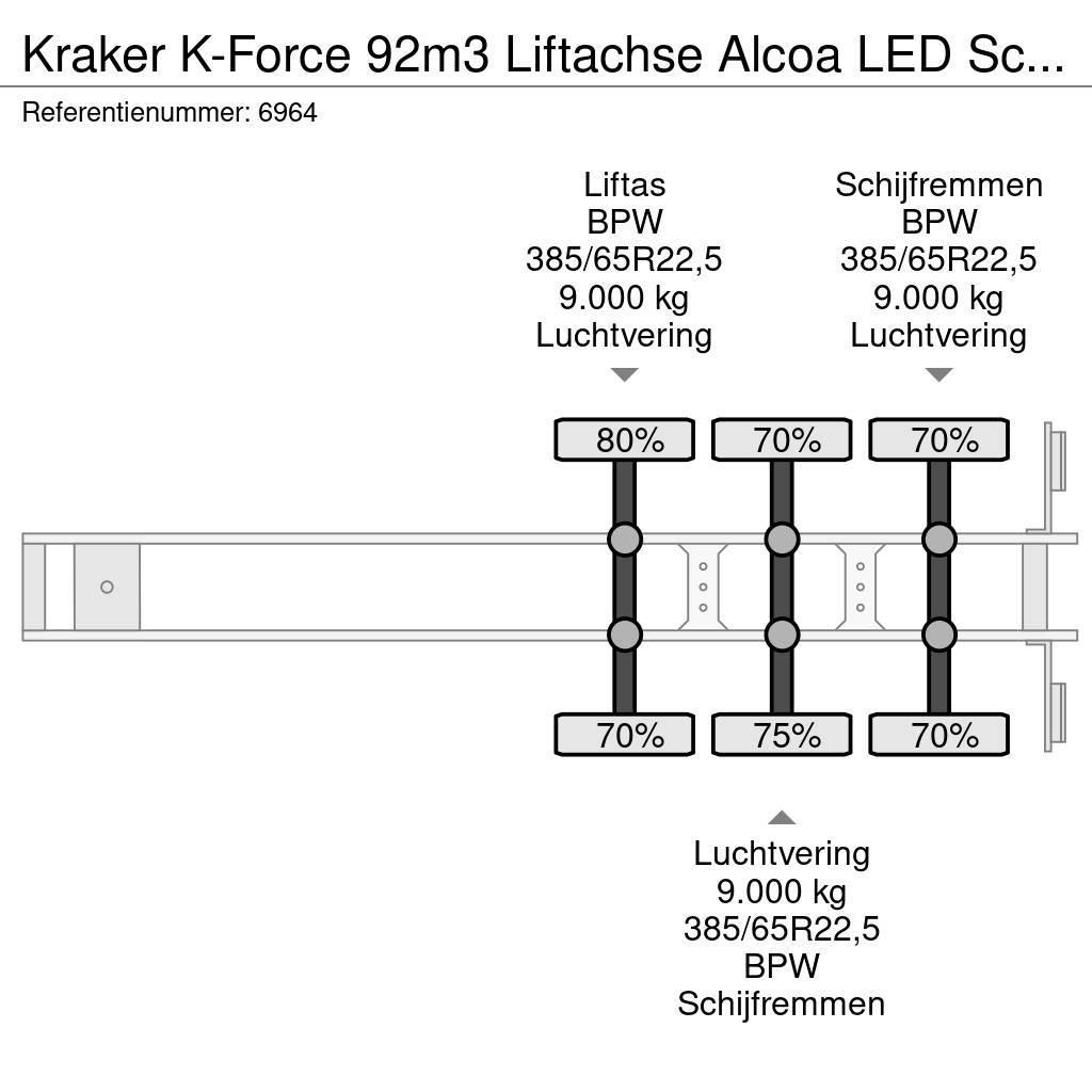 Kraker K-Force 92m3 Liftachse Alcoa LED Scheibenbremsen C Walking Floor semi-remorci