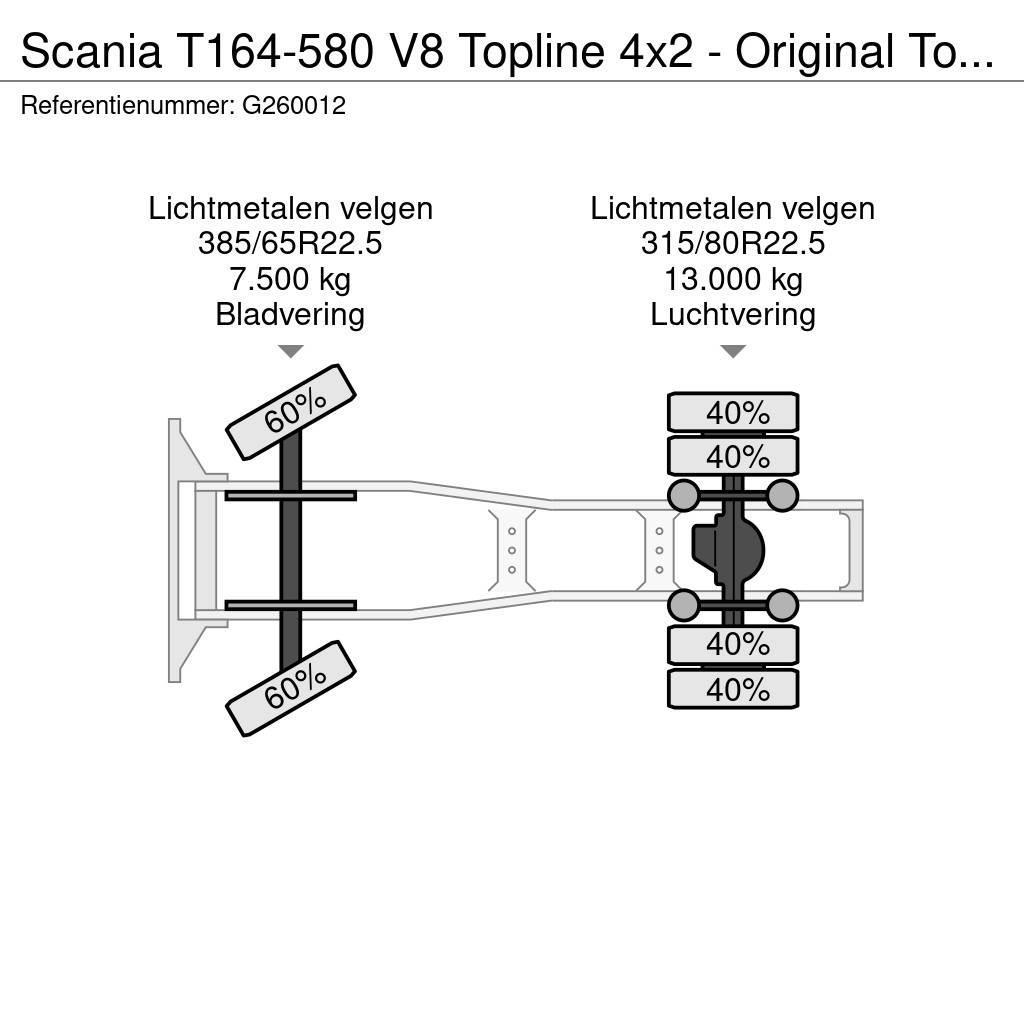 Scania T164-580 V8 Topline 4x2 - Original Torpedo/Hauber Autotractoare