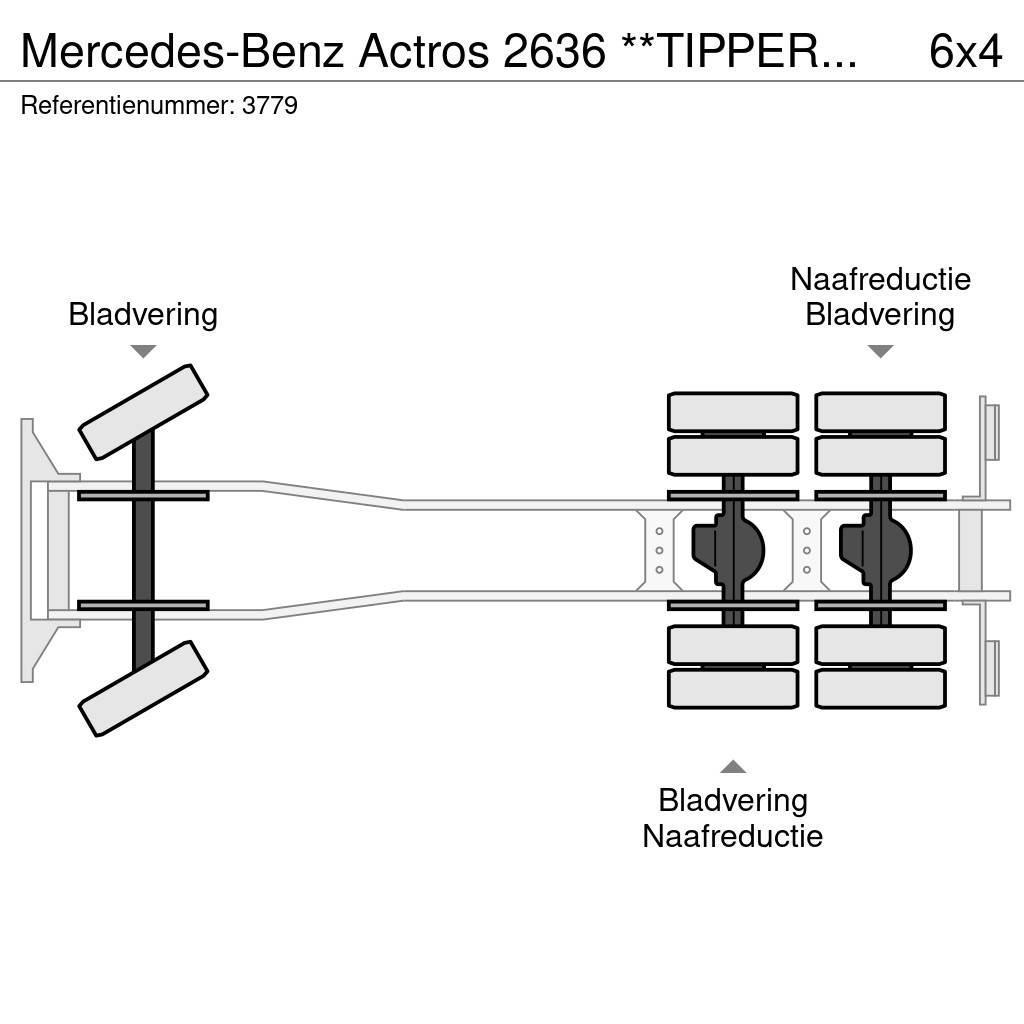 Mercedes-Benz Actros 2636 **TIPPER+HMF2503 K4 (4x) + RADIO - TOP Autobasculanta