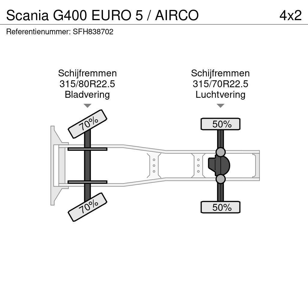 Scania G400 EURO 5 / AIRCO Autotractoare