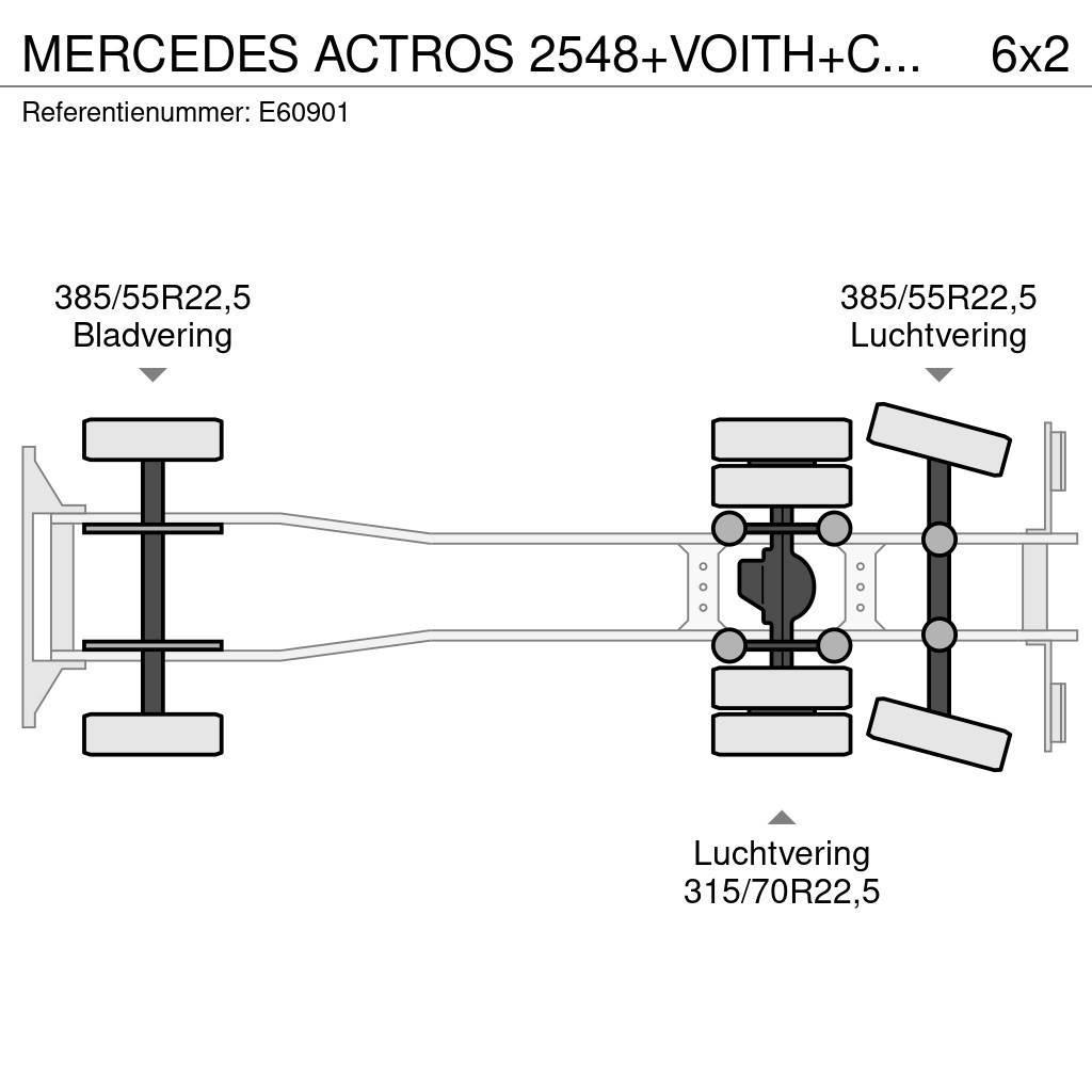 Mercedes-Benz ACTROS 2548+VOITH+CHARIOT EMBARQUER Camion cu prelata