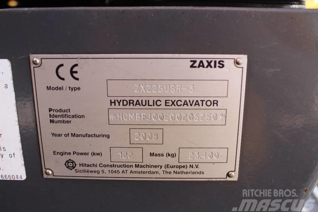 Hitachi ZX 225 USR LC-3 / Pyörittäjä, Kauha, Rasvari, YM! Excavatoare pe senile