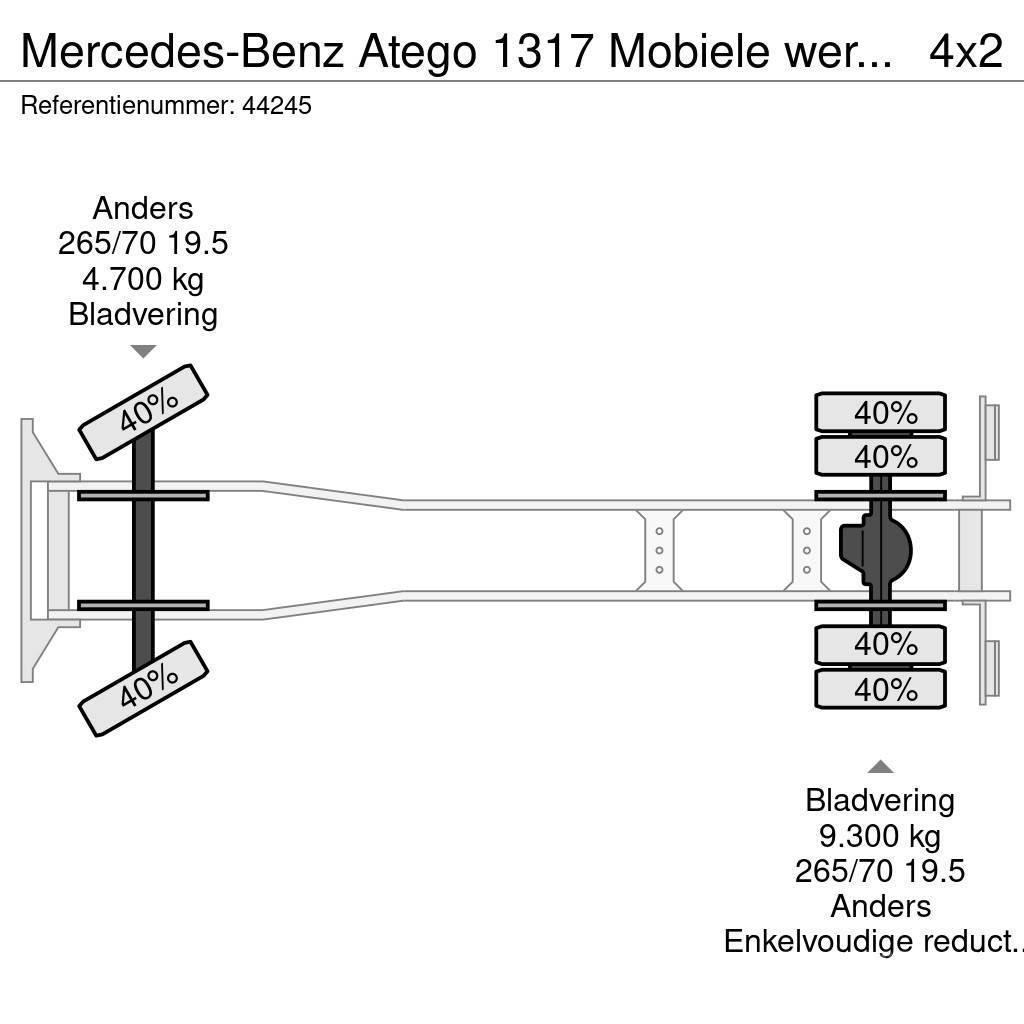 Mercedes-Benz Atego 1317 Mobiele werkplaats + ROM zuigtank Autocamioane