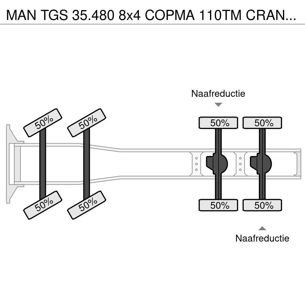 MAN TGS 35.480 8x4 COPMA 110TM CRANE/GRUE/Fly-Jib/LIER Autotractoare