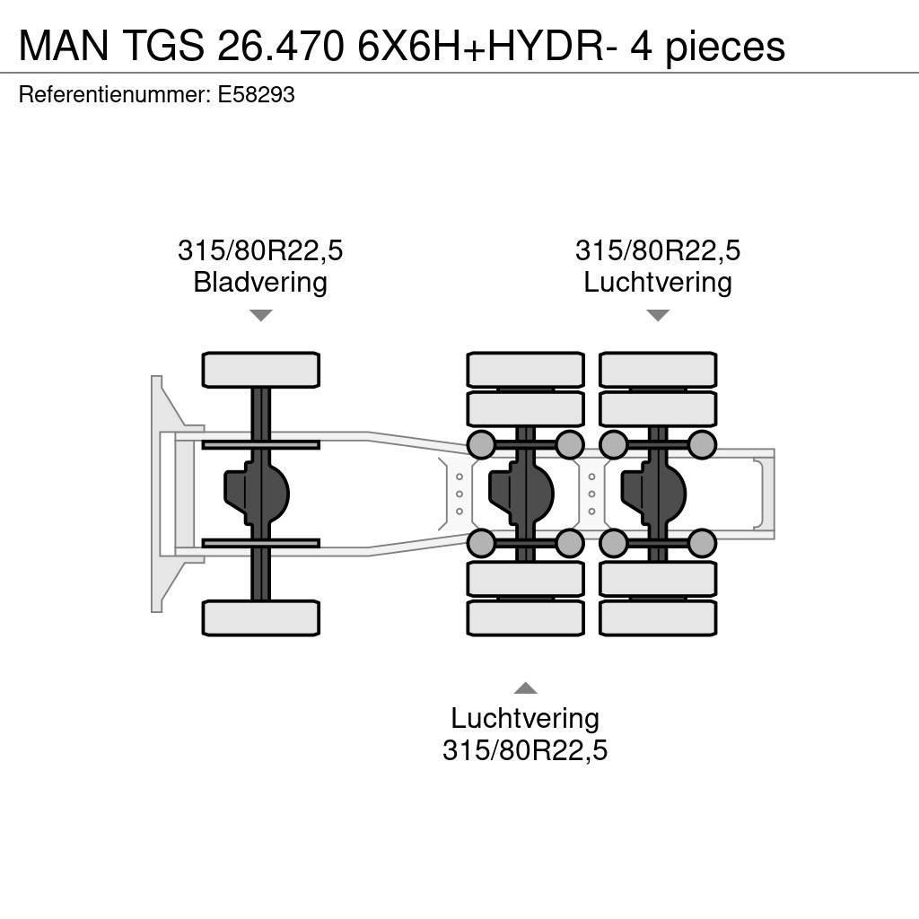 MAN TGS 26.470 6X6H+HYDR- 4 pieces Autotractoare