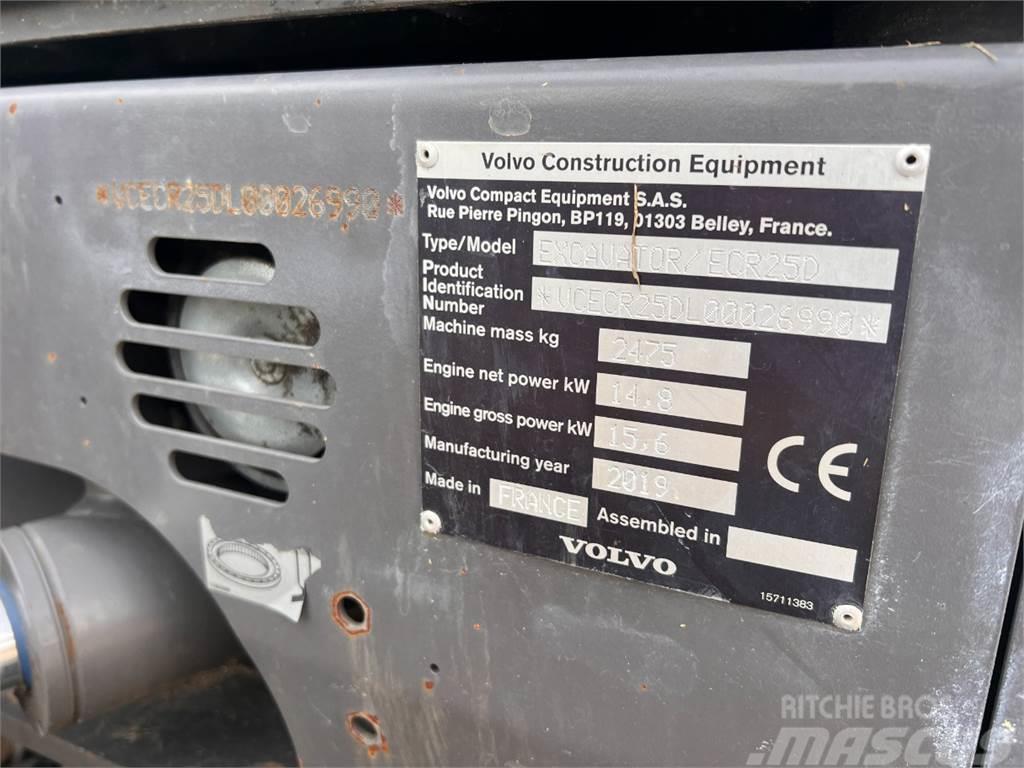 Volvo ECR25D - 2,5T / Powertilt, centralsmøring & planer Mini excavatoare < 7t