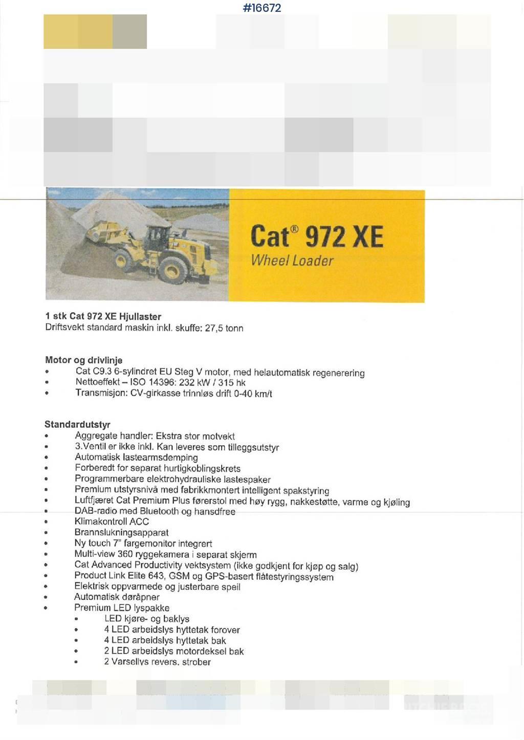 CAT 972 XE-GR. Brand new! Incarcator pe pneuri