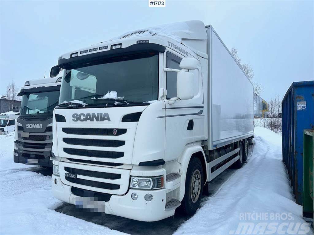 Scania G450 6x2 Box truck w/ fridge/freezer unit. Autocamioane