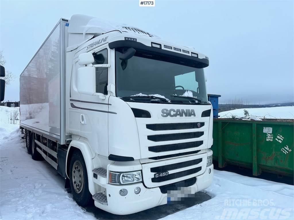 Scania G450 6x2 Box truck w/ fridge/freezer unit. Autocamioane