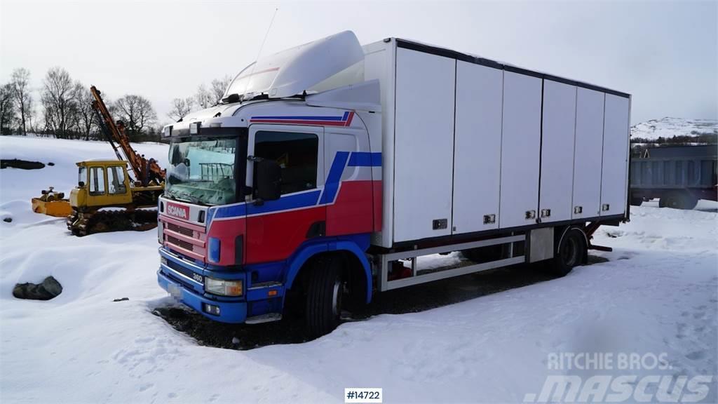 Scania P124GB Cabinet car w/ full side opening Autocamioane
