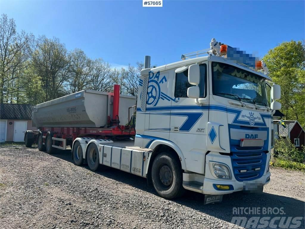 DAF XF 510 FTT tractor head with tipper trailer Autotractoare