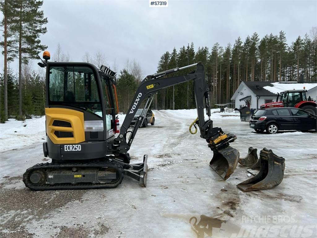 Volvo ECR25D Excavator with buckets and rotor SEE VIDEO Excavatoare pe senile