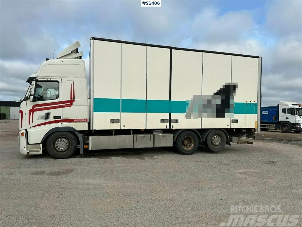 Volvo FH12 6x2 Box truck with opening side and tail lift Autocamioane
