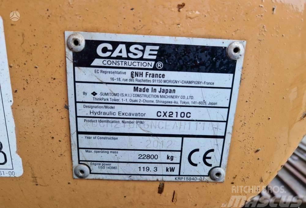 CASE CX210C garantija 300val jau LT Excavatoare pe senile