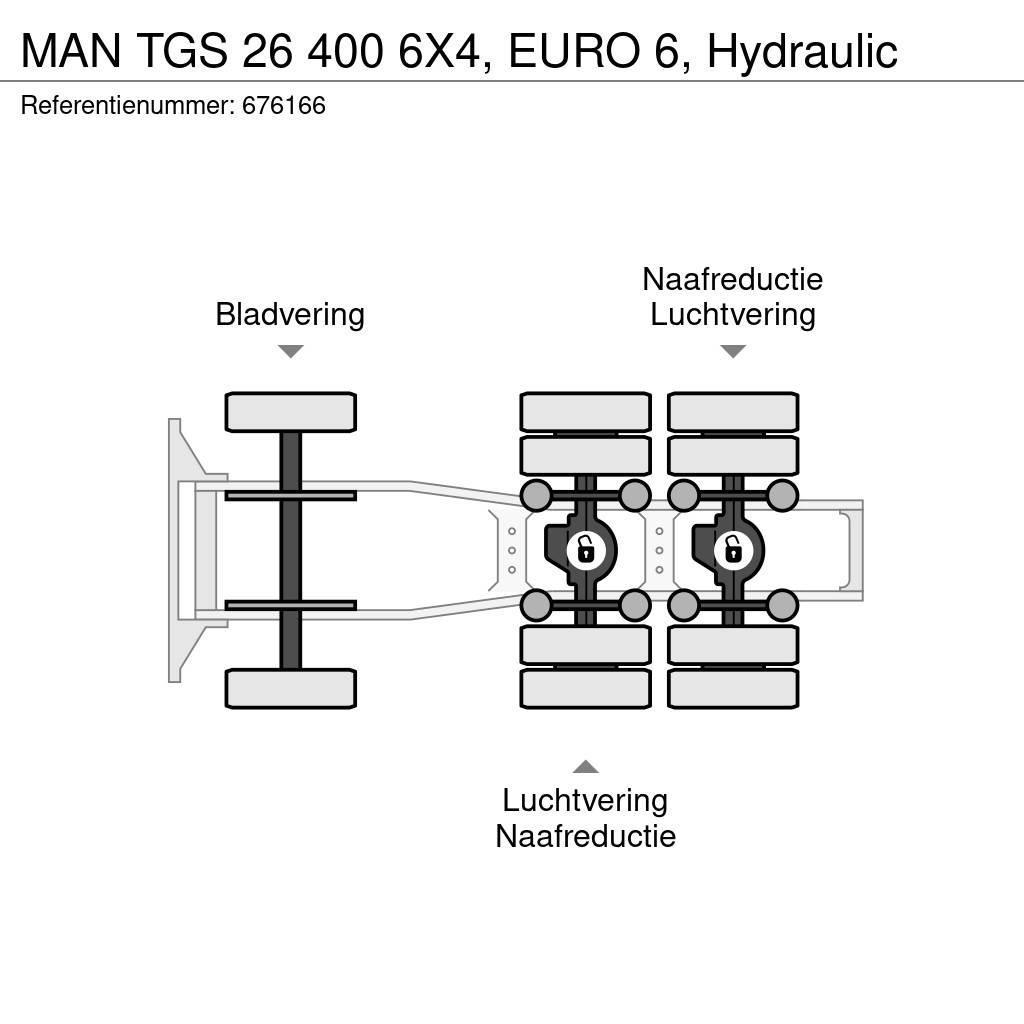 MAN TGS 26 400 6X4, EURO 6, Hydraulic Autotractoare