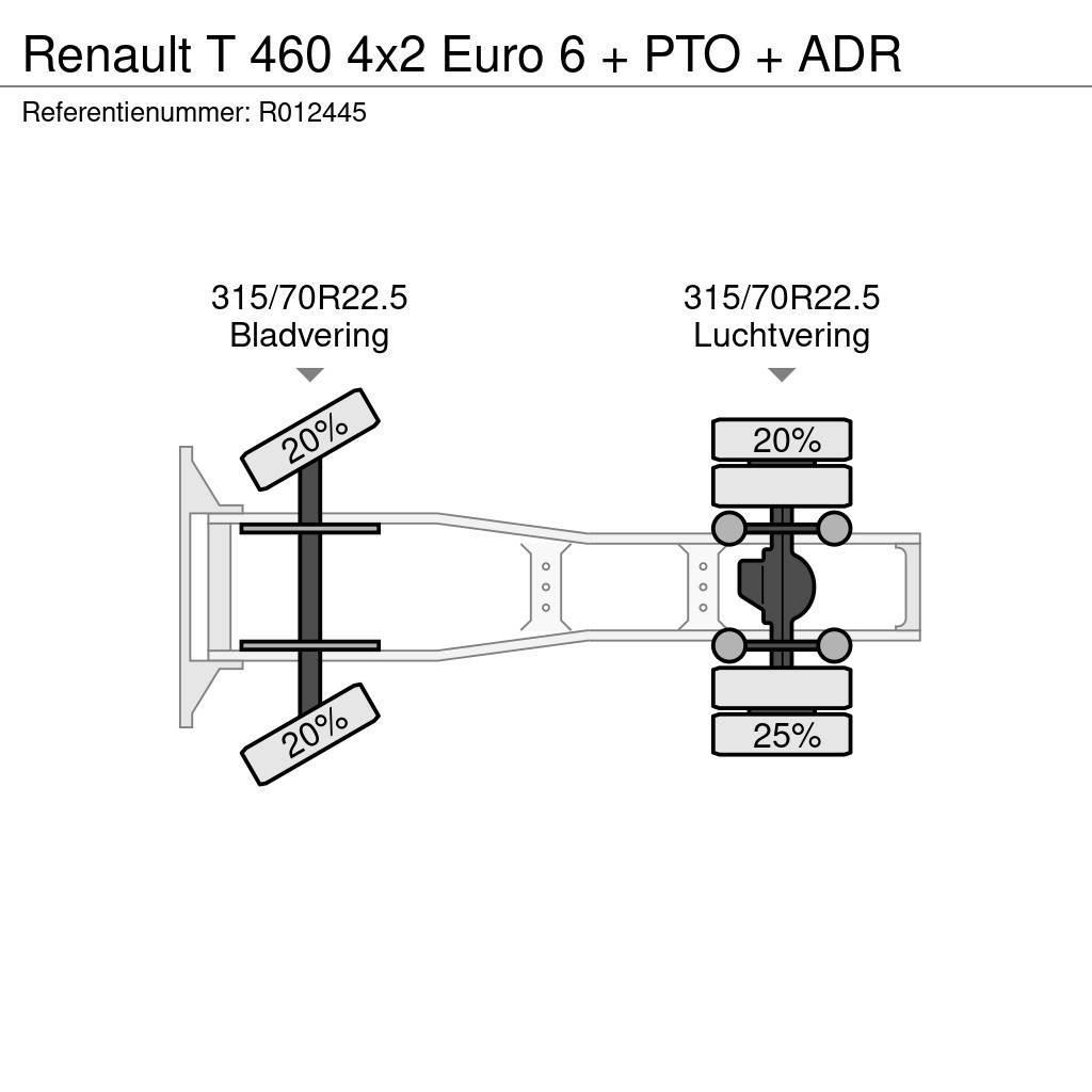 Renault T 460 4x2 Euro 6 + PTO + ADR Autotractoare