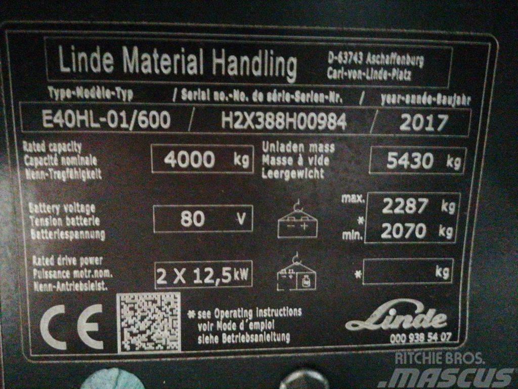Linde E40HL-01/600 Stivuitor electric