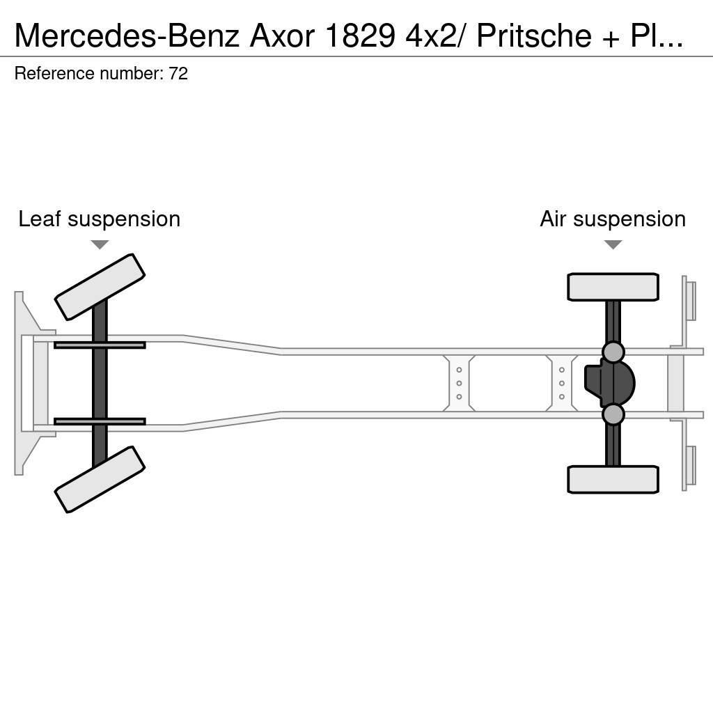 Mercedes-Benz Axor 1829 4x2/ Pritsche + Plane/Euro 4 Camion cu prelata