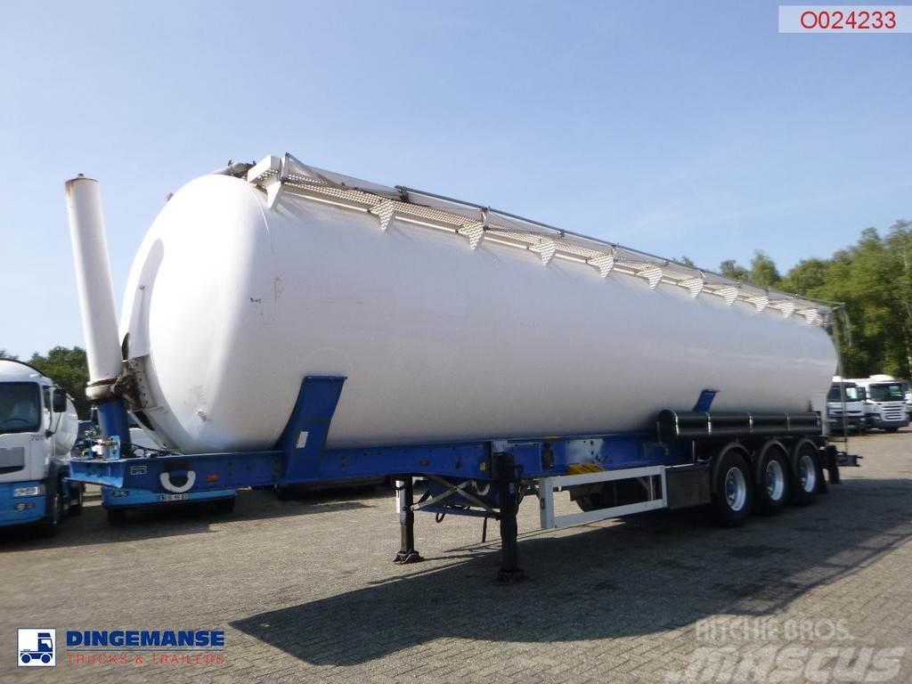 Feldbinder Powder tank alu 63 m3 / 1 comp (tipping) Cisterna semi-remorci