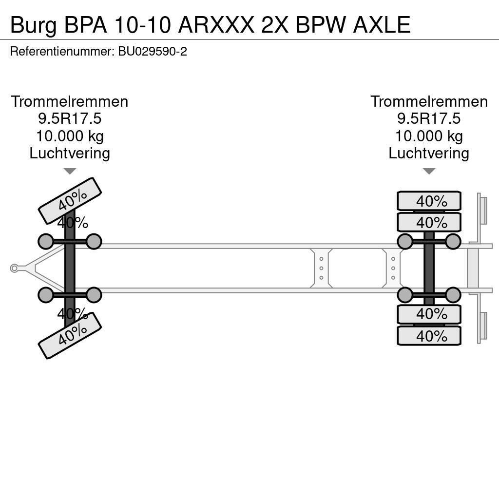 Burg BPA 10-10 ARXXX 2X BPW AXLE Remorci demontabile