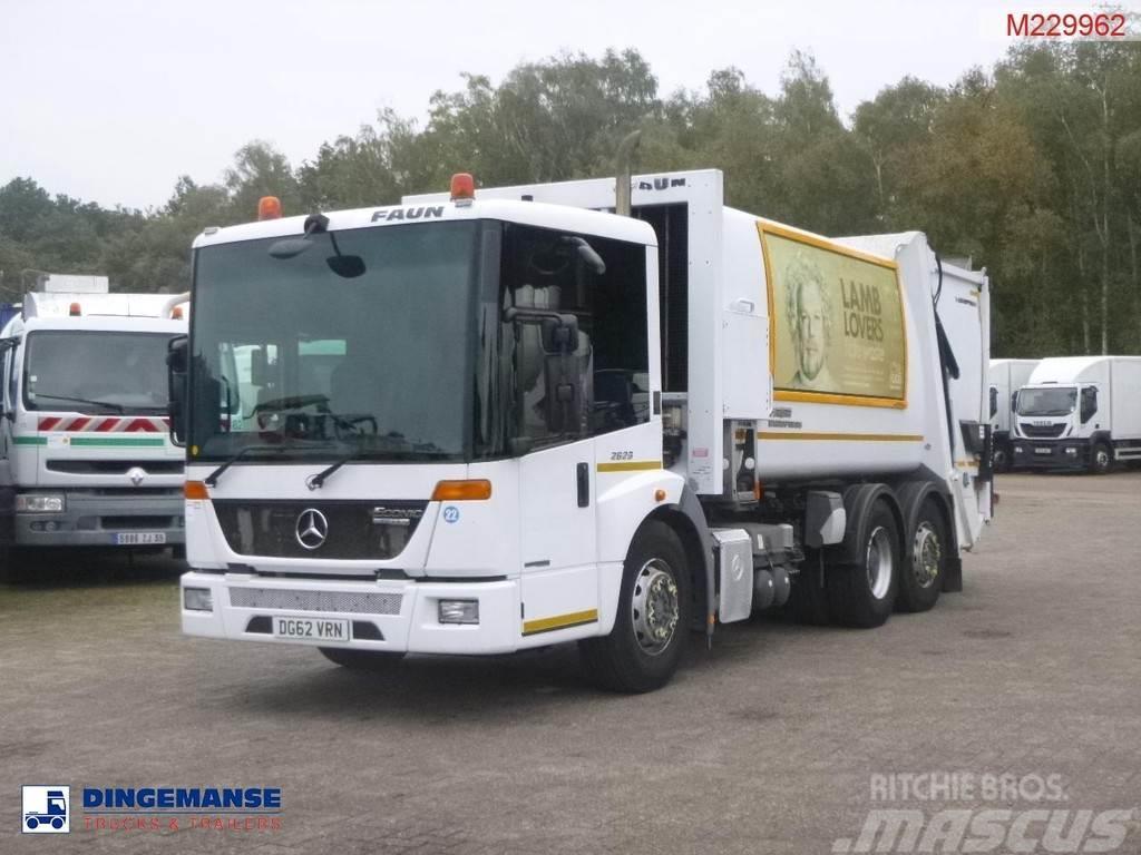 Mercedes-Benz Econic 2629 6x2 RHD Faun Variopress refuse truck Camion de deseuri