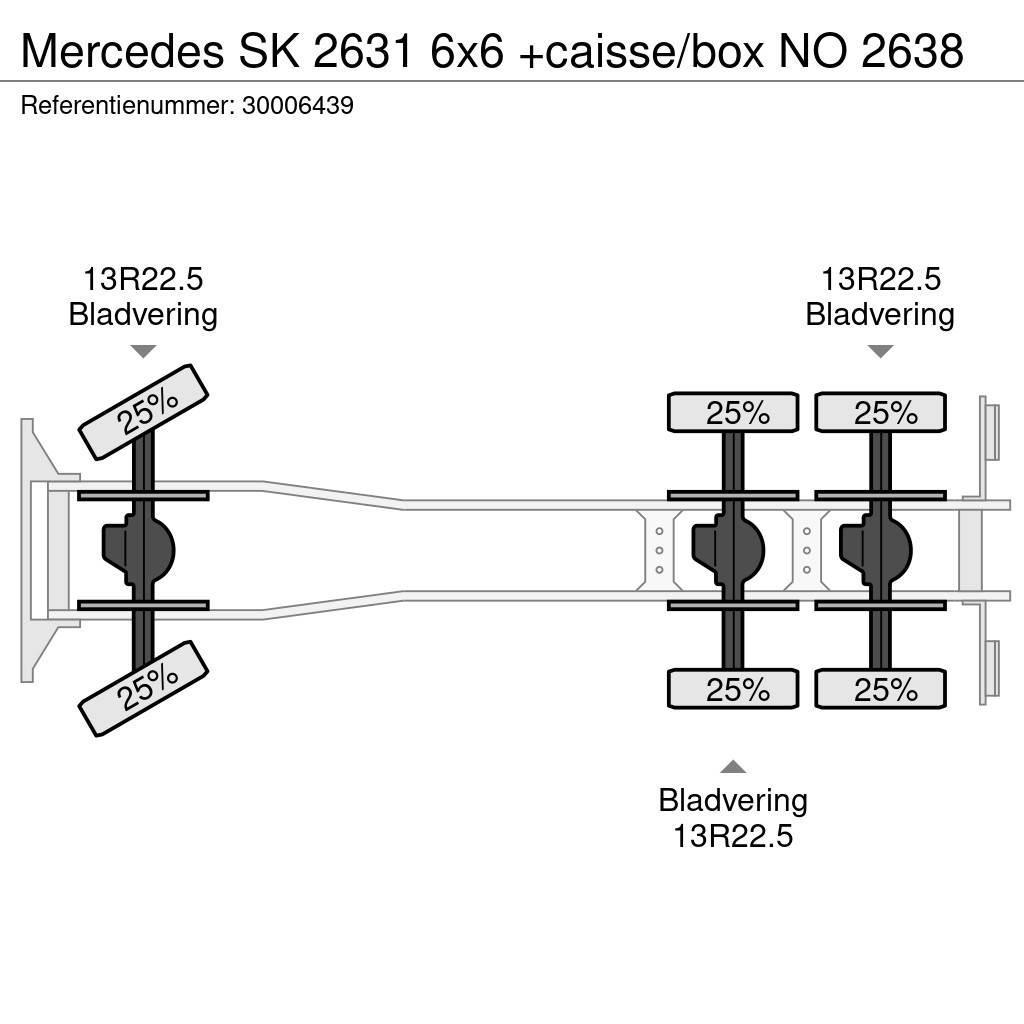 Mercedes-Benz SK 2631 6x6 +caisse/box NO 2638 Camion cadru container