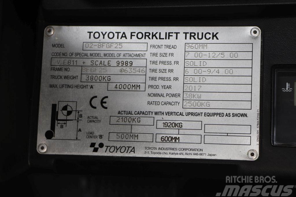 Toyota 02-8FGF25 Stivuitor GPL