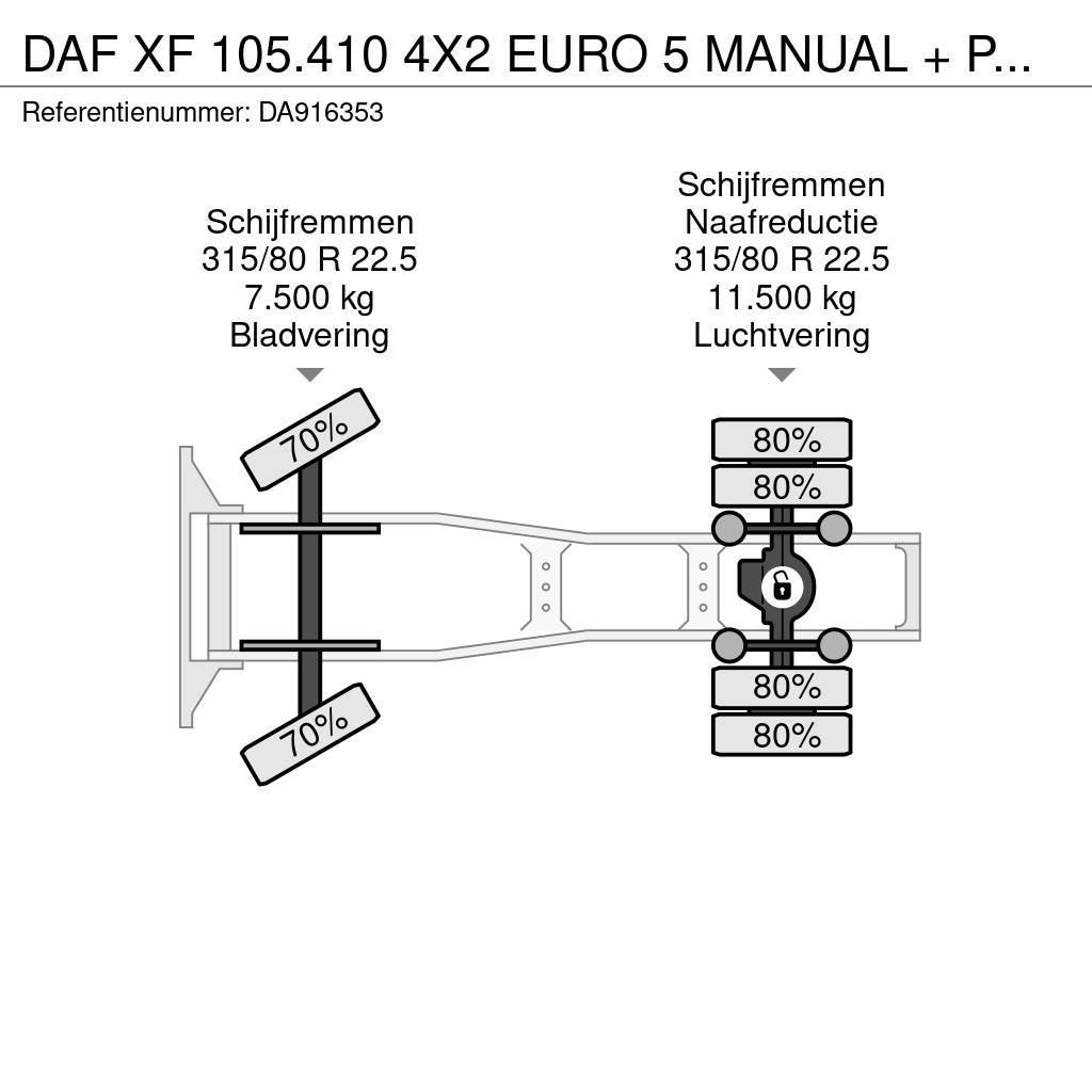 DAF XF 105.410 4X2 EURO 5 MANUAL + PALFINGER PK16000 Autotractoare