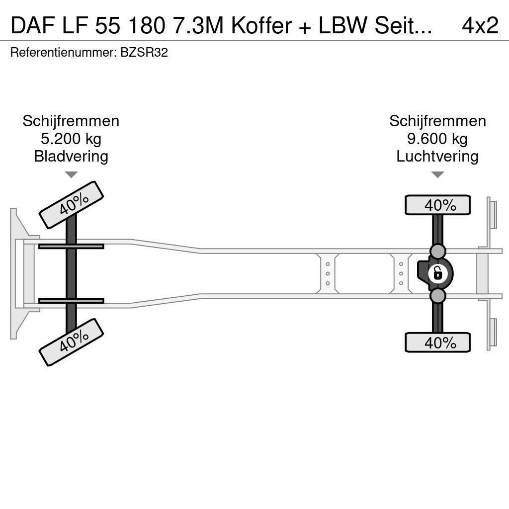 DAF LF 55 180 7.3M Koffer + LBW Seitentür APK 02-2024 Autocamioane