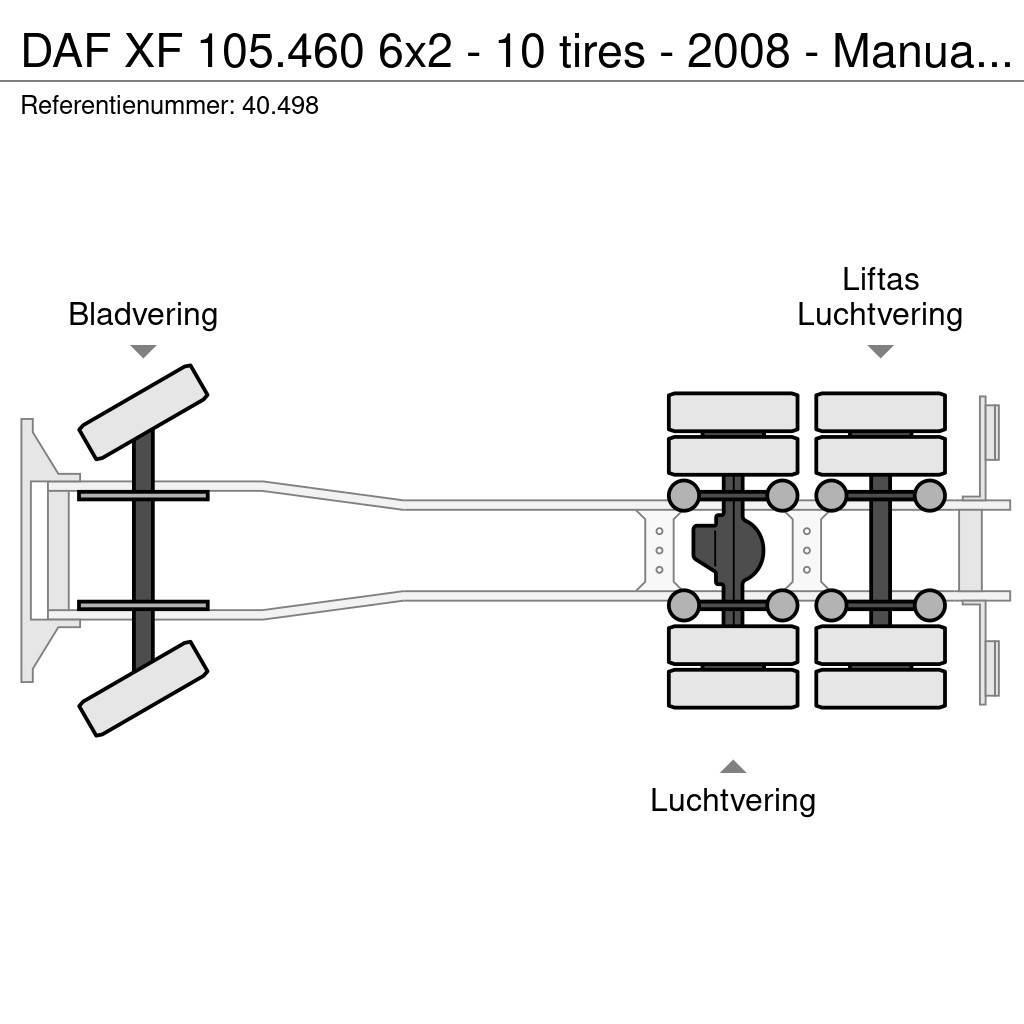 DAF XF 105.460 6x2 - 10 tires - 2008 - Manual ZF - Ret Camion cabina sasiu