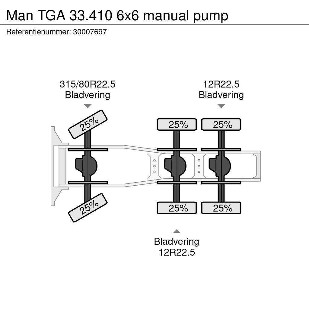 MAN TGA 33.410 6x6 manual pump Autotractoare