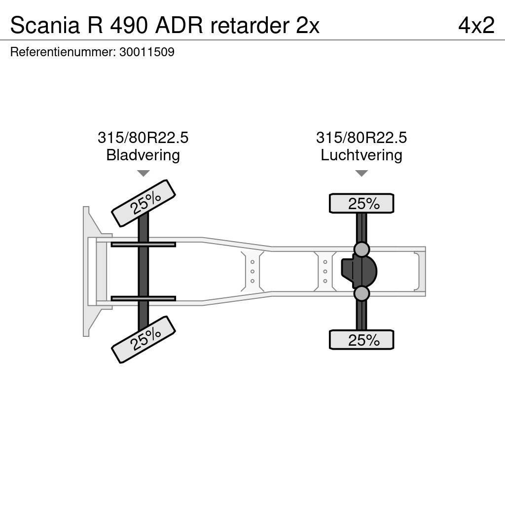 Scania R 490 ADR retarder 2x Autotractoare