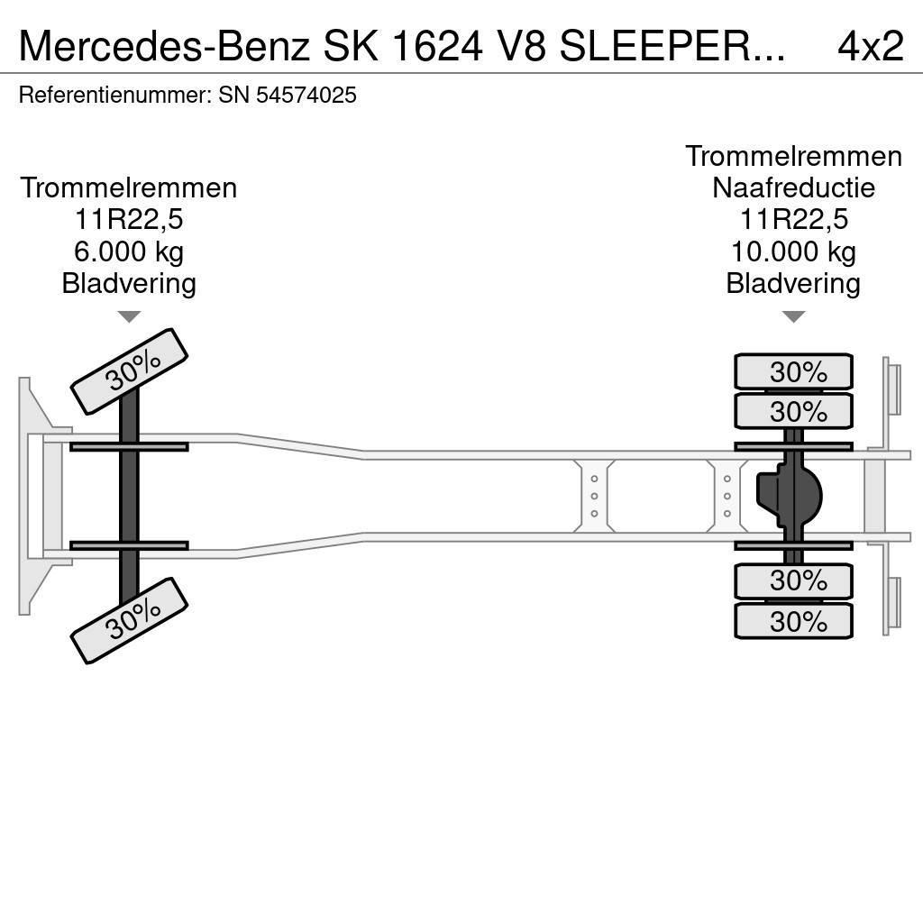 Mercedes-Benz SK 1624 V8 SLEEPERCAB WITH OPEN BOX (ZF-MANUAL GEA Camioane platforma/prelata