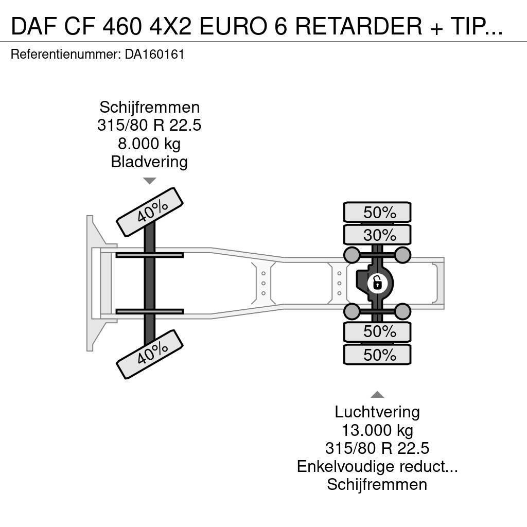DAF CF 460 4X2 EURO 6 RETARDER + TIPPER HYDRAULIC Autotractoare