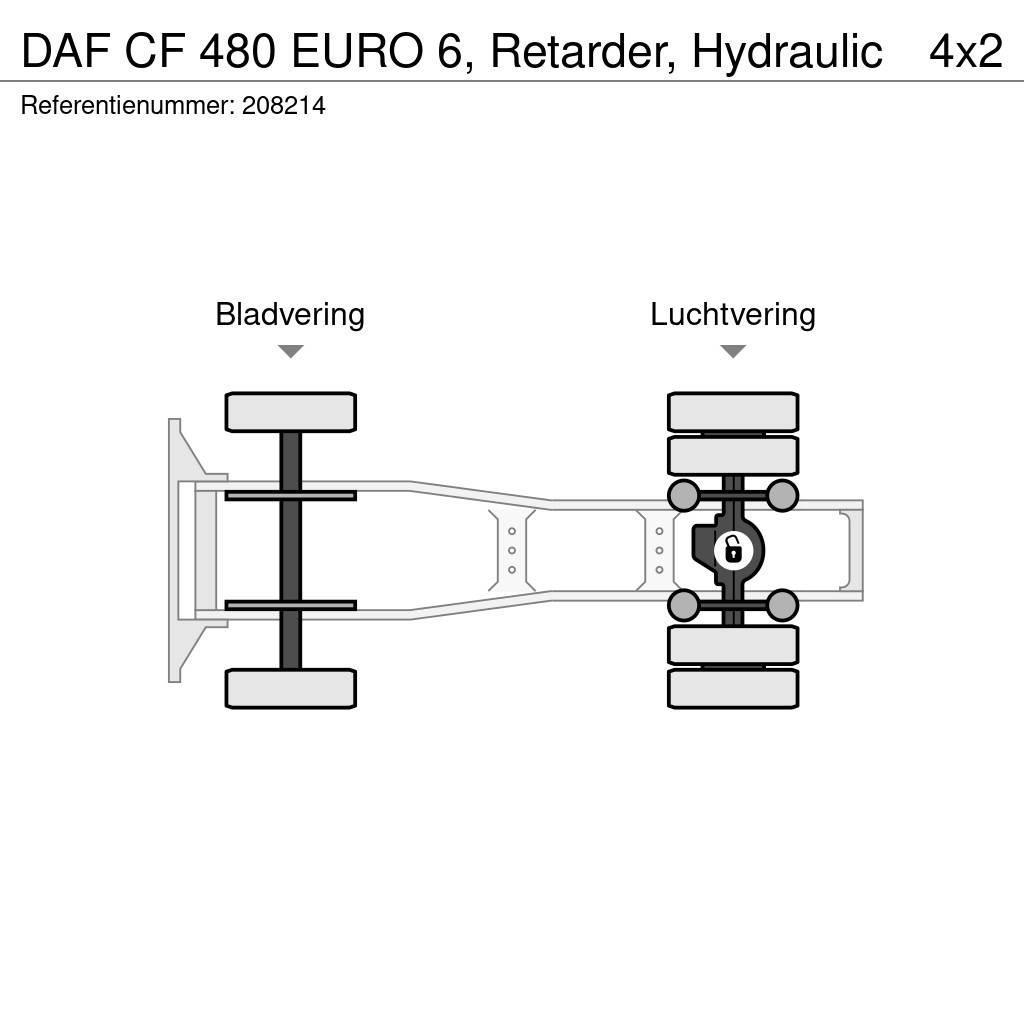 DAF CF 480 EURO 6, Retarder, Hydraulic Autotractoare