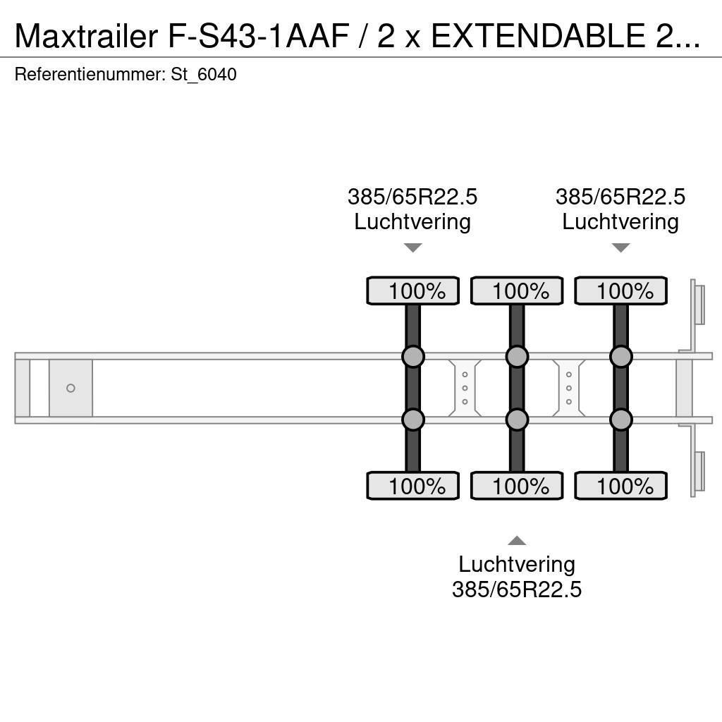 MAX Trailer F-S43-1AAF / 2 x EXTENDABLE 29.3 mtr / TE KOOP - T Alte semi-remorci