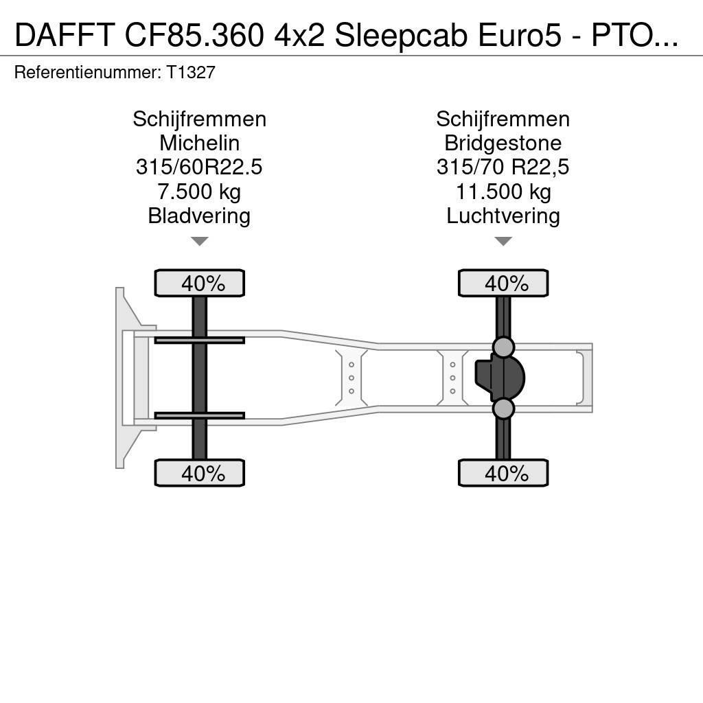 DAF FT CF85.360 4x2 Sleepcab Euro5 - PTO Prep - 3-Spaa Autotractoare
