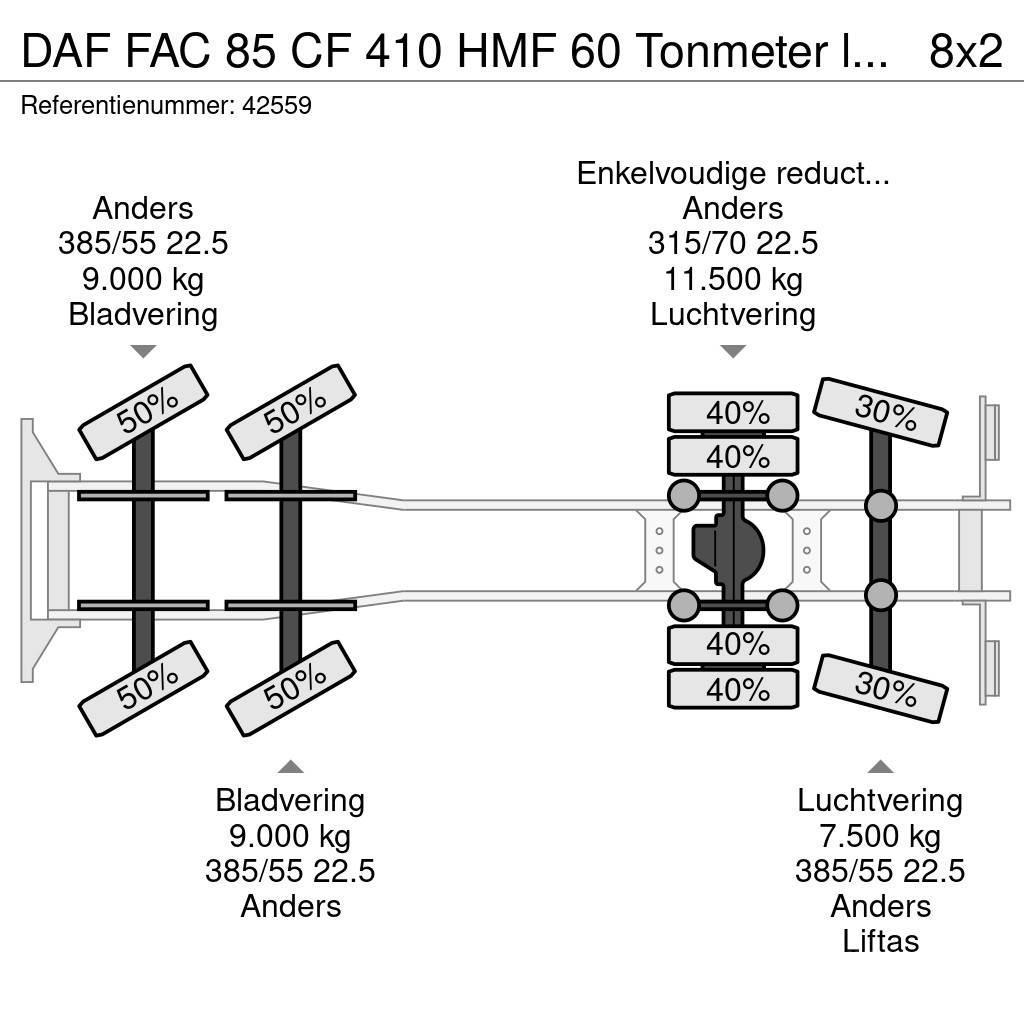 DAF FAC 85 CF 410 HMF 60 Tonmeter laadkraan + Fly-Jib Macara pentru orice teren