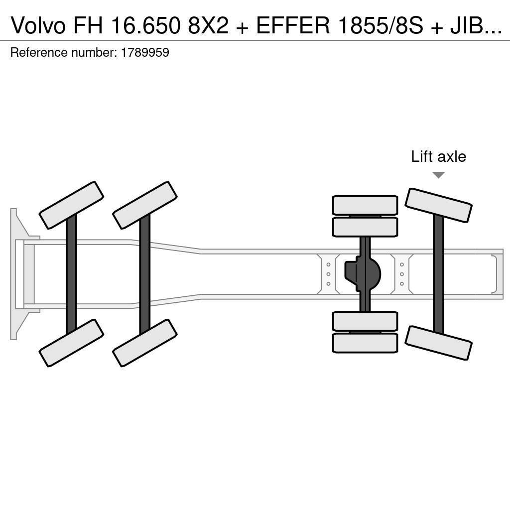 Volvo FH 16.650 8X2 + EFFER 1855/8S + JIB 6S HEAVY DUTY Autotractoare
