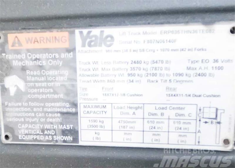 Yale ERP035TH Stivuitor electric