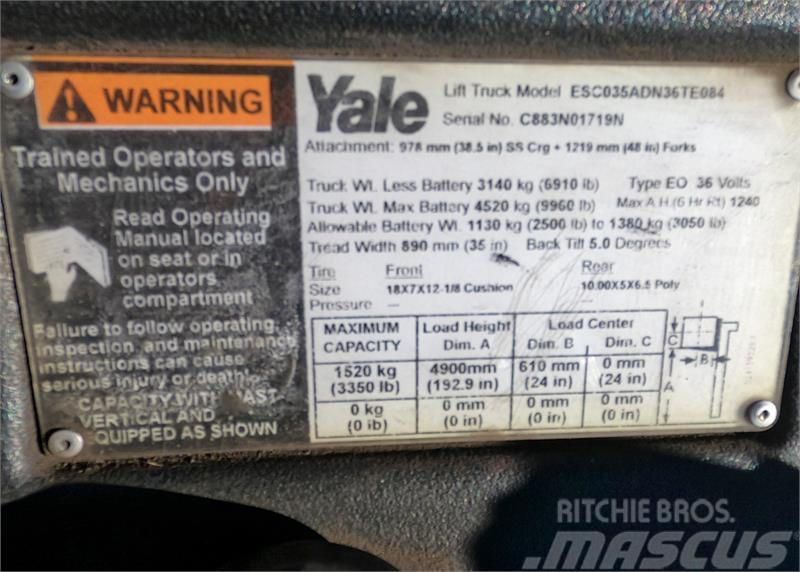 Yale ESC035AC Stivuitor electric
