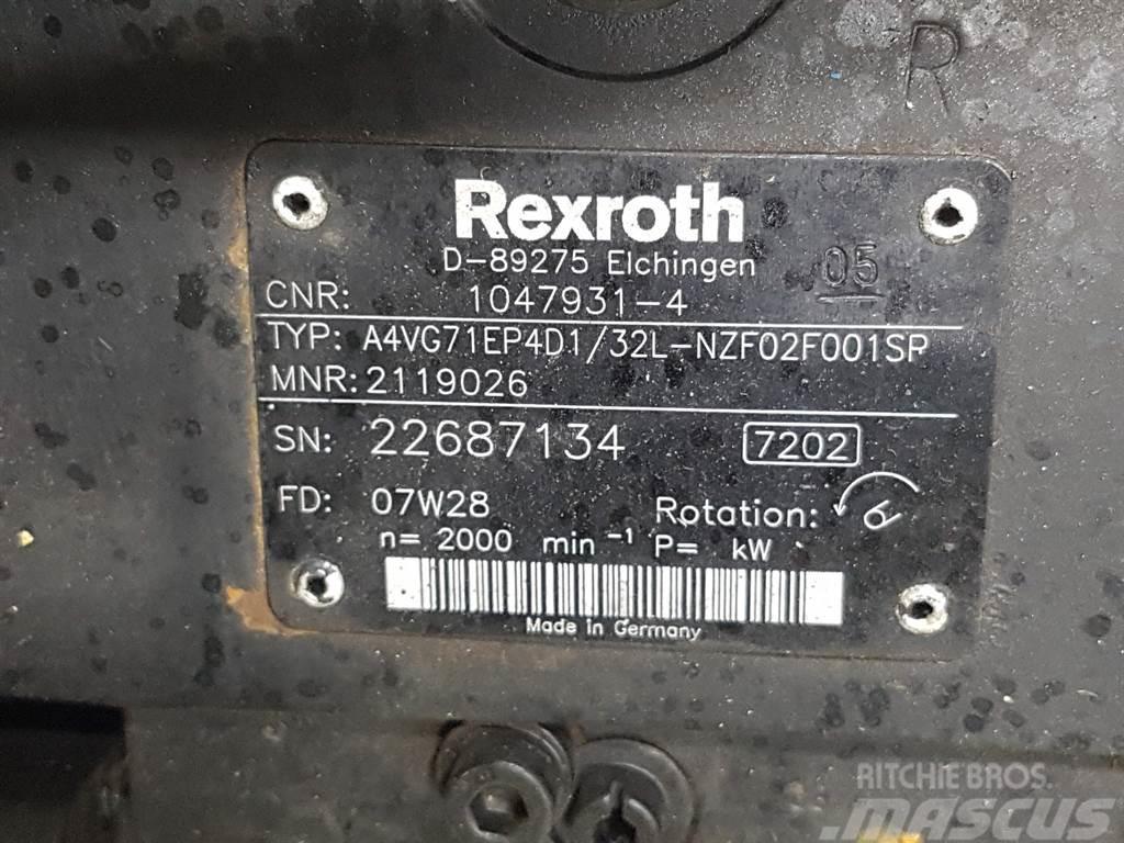 Rexroth A4VG71EP4D1/32L-R902119026-Drive pump/Fahrpumpe Hidraulice
