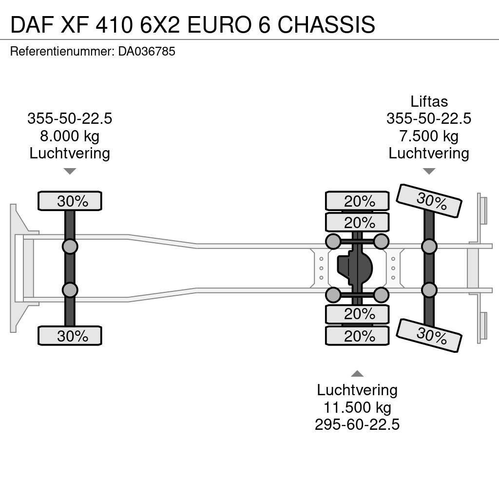 DAF XF 410 6X2 EURO 6 CHASSIS Camion cabina sasiu