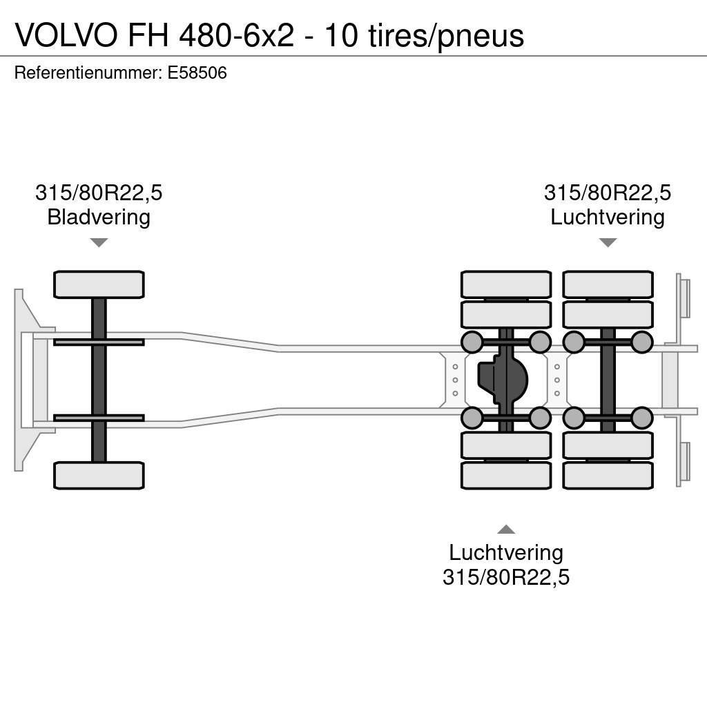 Volvo FH 480-6x2 - 10 tires/pneus Camion cadru container