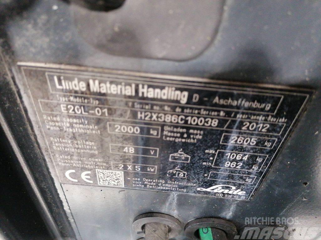 Linde E20L-01 Stivuitor electric